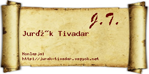 Jurák Tivadar névjegykártya